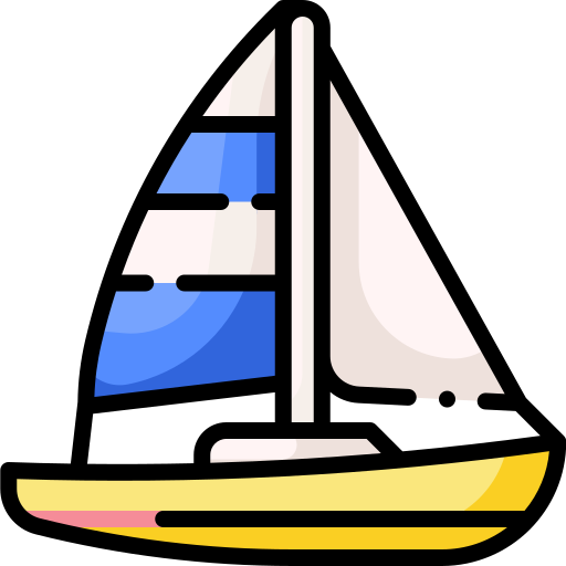 barca a vela Generic Outline Color icona
