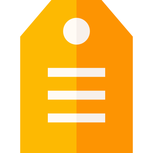 etiqueta Basic Straight Flat icono