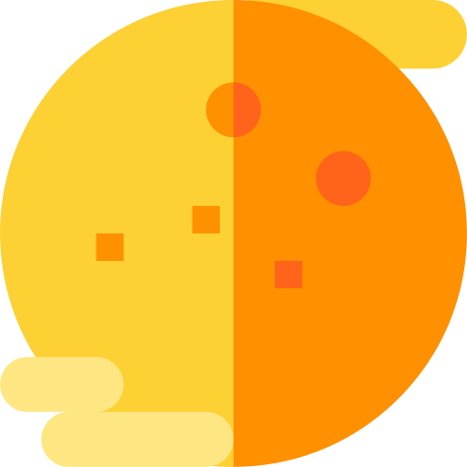 volle maan Basic Straight Flat icoon