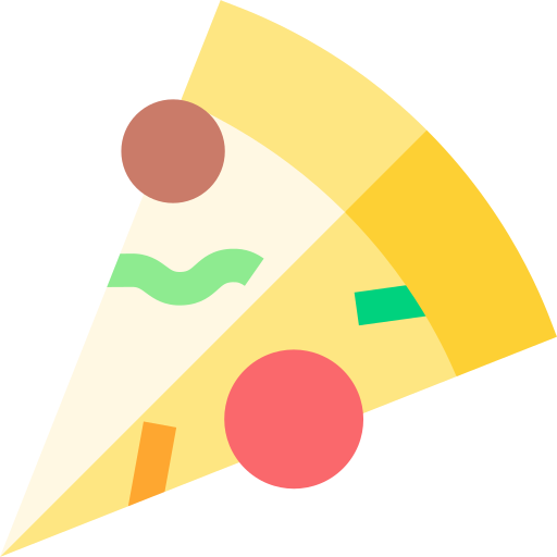 porción de pizza Basic Straight Flat icono