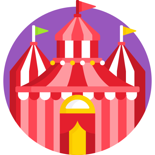 Circus tent Detailed Flat Circular Flat icon