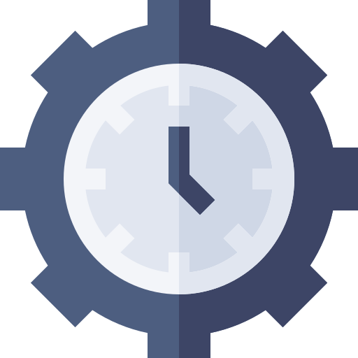 gestione del tempo Basic Straight Flat icona