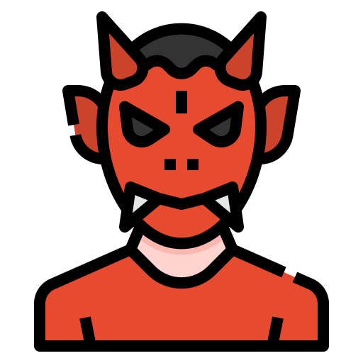 Дьявол Linector Lineal Color иконка