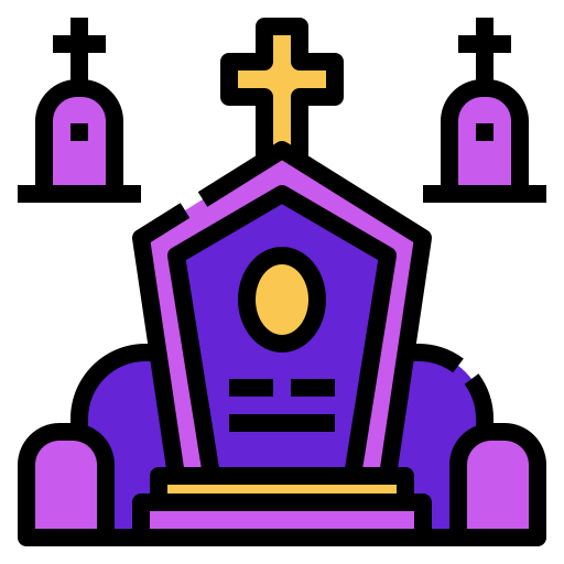 墓地 Linector Lineal Color icon