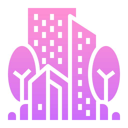 edificio de la ciudad Generic Flat Gradient icono