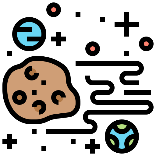 asteroida Meticulous Lineal Color ikona
