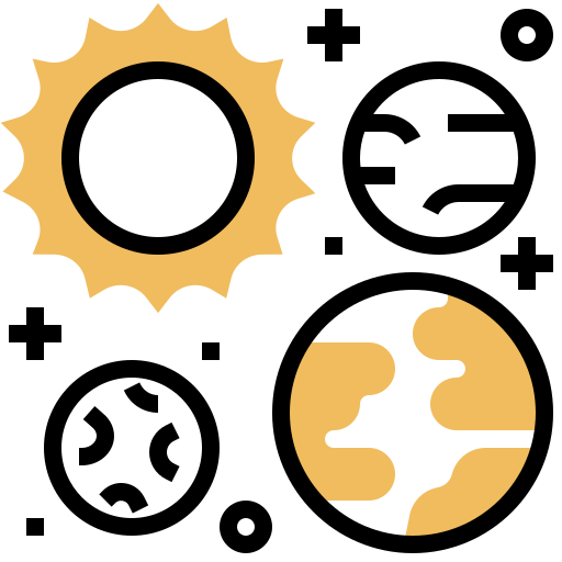 행성 Meticulous Yellow shadow icon