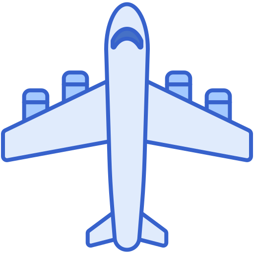 항공기 Flaticons Lineal Color icon