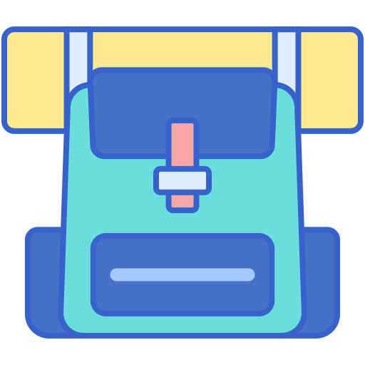 Backpack Flaticons Lineal Color icon