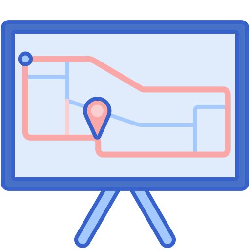 Route Flaticons Lineal Color icon