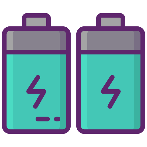 baterías Flaticons Lineal Color icono