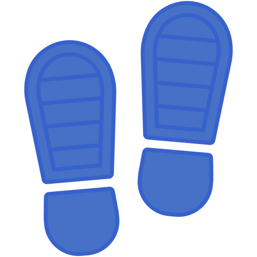 Footsteps Flaticons Lineal Color icon