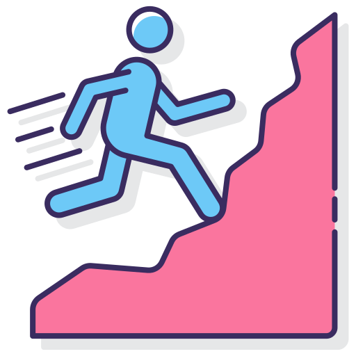 Trail running Flaticons Lineal Color icon