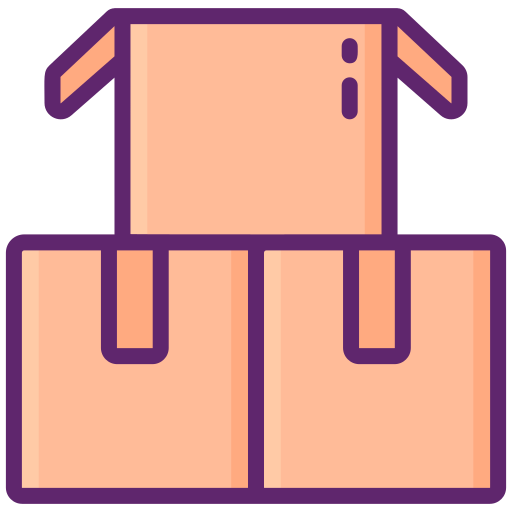 Cardboard box Flaticons Lineal Color icon