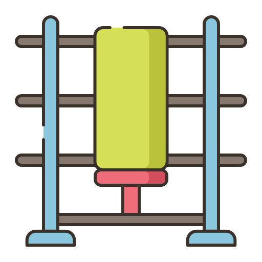 Chest press Flaticons Lineal Color icon