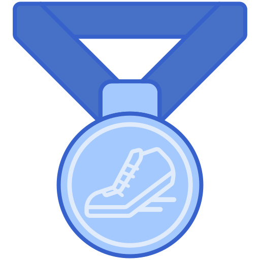 srebrny medal Flaticons Lineal Color ikona