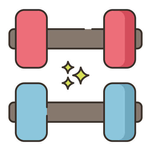 dumbell Flaticons Lineal Color иконка