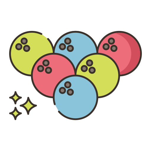 Bowling ball Flaticons Lineal Color icon