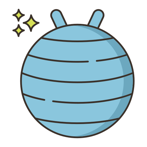 pelota de ejercicio Flaticons Lineal Color icono