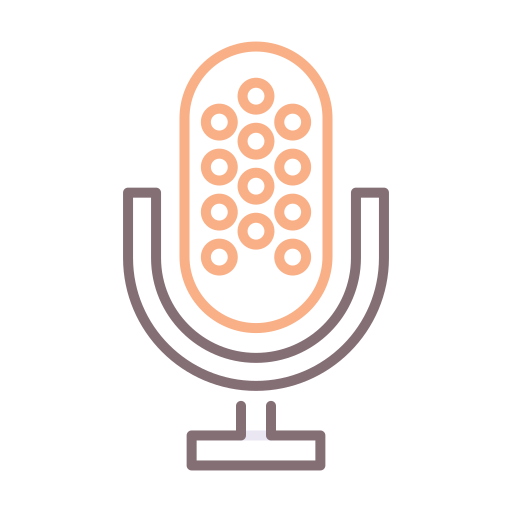 Microphone Flaticons Lineal Color icon