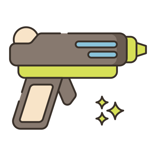 pistola laser Flaticons Lineal Color icono
