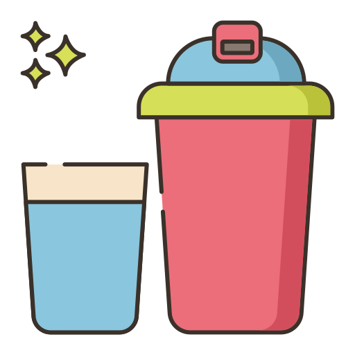 Protein shake Flaticons Lineal Color icon