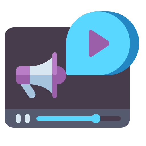 video marketing Flaticons Flat icono