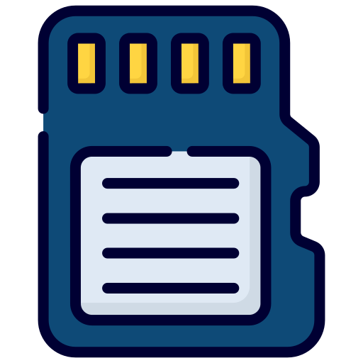 mini sd-karte Generic Outline Color icon