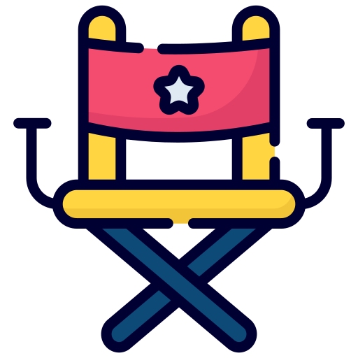 krzesło reżysera Generic Outline Color ikona