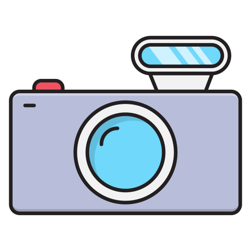 카메라 Vector Stall Lineal Color icon