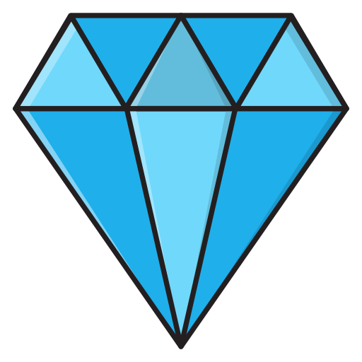 Gem Vector Stall Lineal Color icon