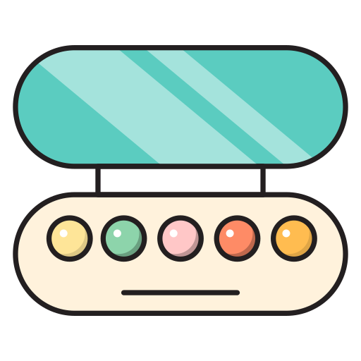 Eye shadow Vector Stall Lineal Color icon