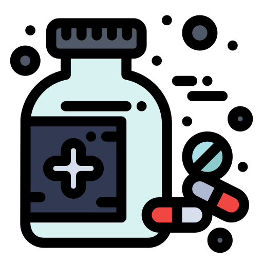 Pills Flatart Icons Lineal Color icon