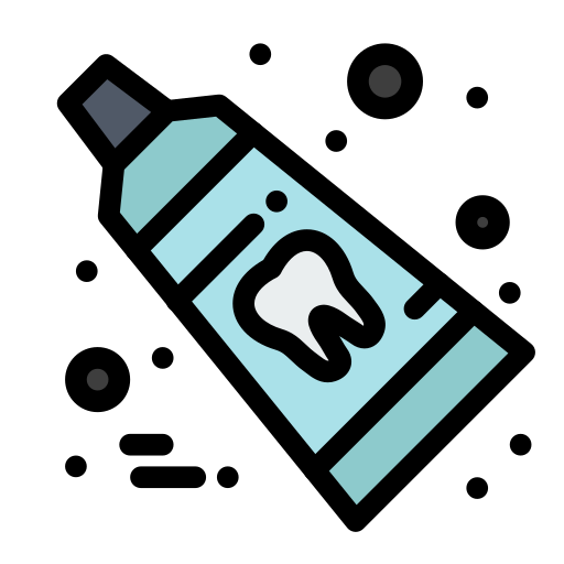 Toothpaste Flatart Icons Lineal Color icon