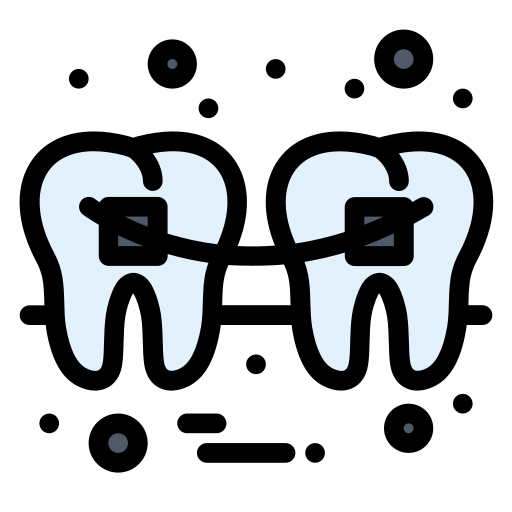 Tooth Flatart Icons Lineal Color icon