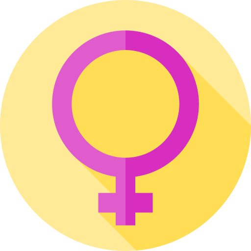weiblich Flat Circular Flat icon
