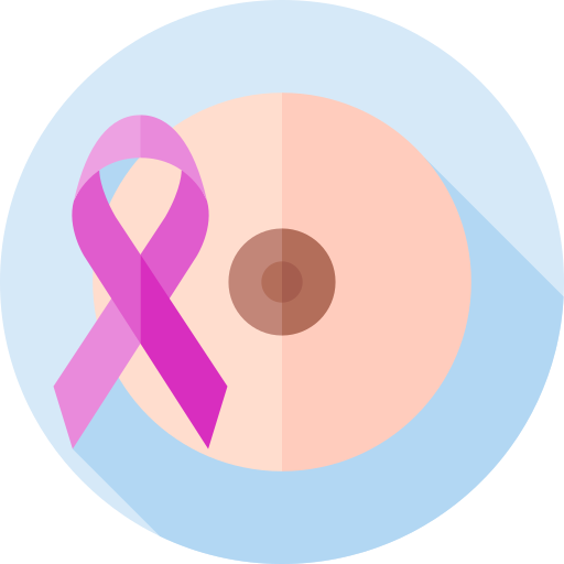 brustkrebs Flat Circular Flat icon