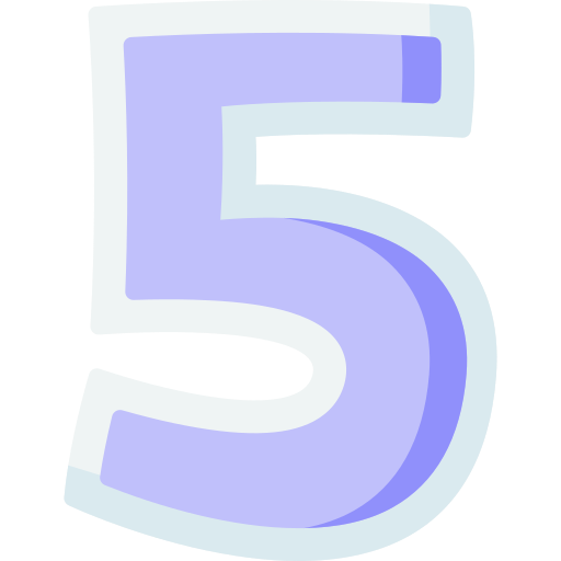 fünf Special Flat icon