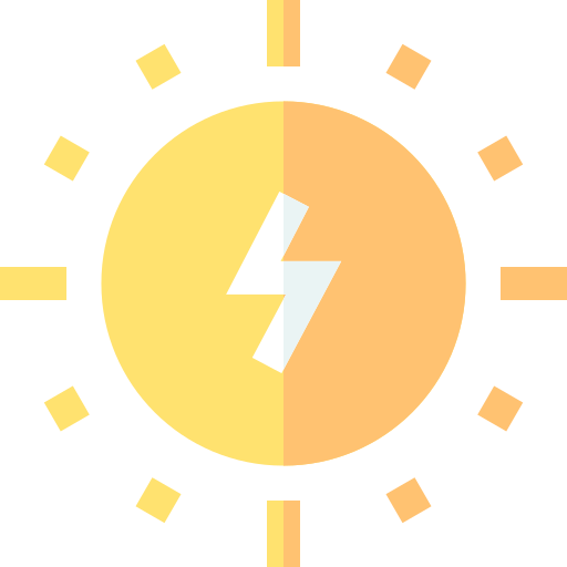 太陽エネルギー Basic Straight Flat icon