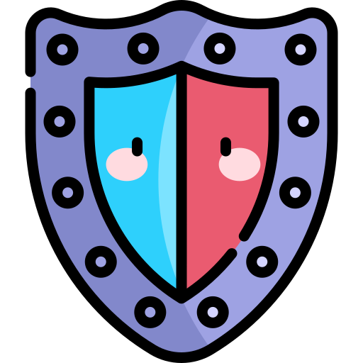 Shield Kawaii Lineal color icon