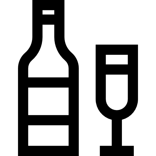 vinho Basic Straight Lineal Ícone