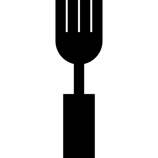 Fork Basic Straight Filled icon
