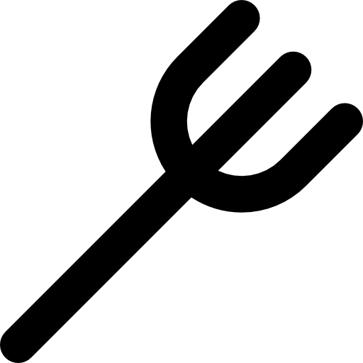 widelec Basic Rounded Lineal ikona