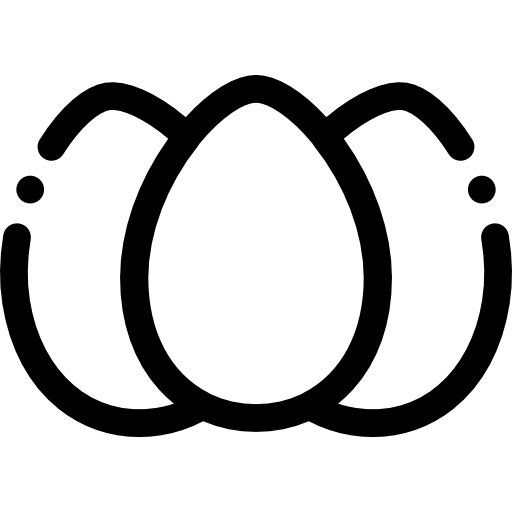 huevo de pascua Detailed Rounded Lineal icono