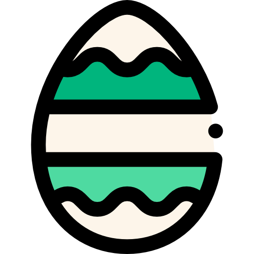 부활절 달걀 Detailed Rounded Lineal color icon