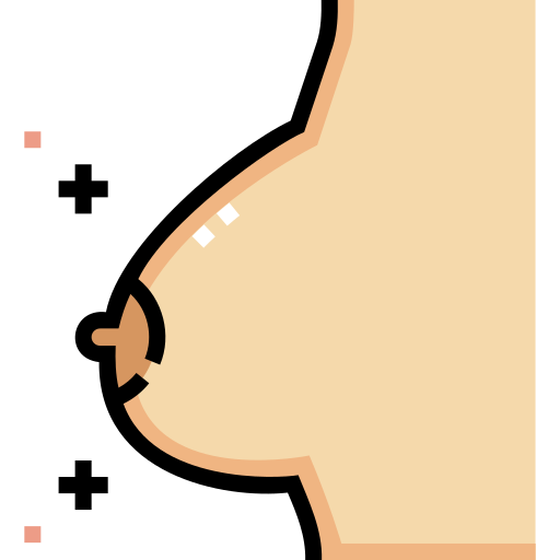 Breast Detailed Straight Lineal color icon