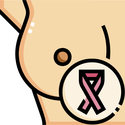 乳癌 Detailed Straight Lineal color icon