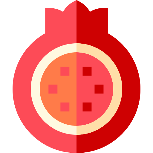 granaatappel Basic Straight Flat icoon