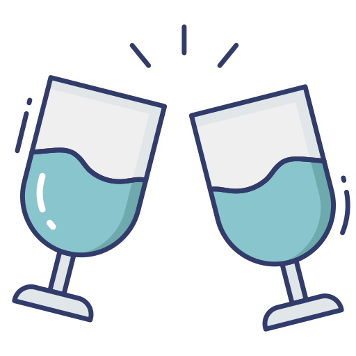 Wine glass Dinosoft Lineal Color icon