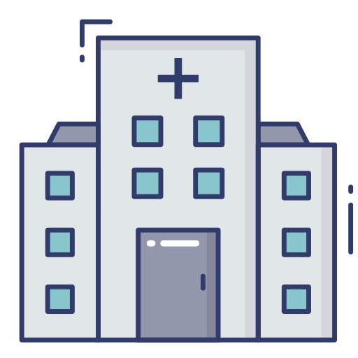 Hospital building Dinosoft Lineal Color icon